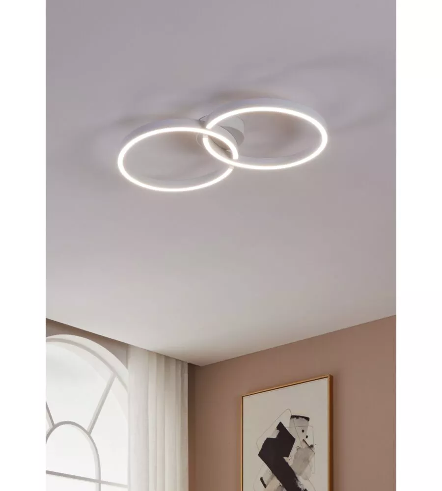 Plafoniera led integrato "amandolo" in alluminio e plastica, 2400lm